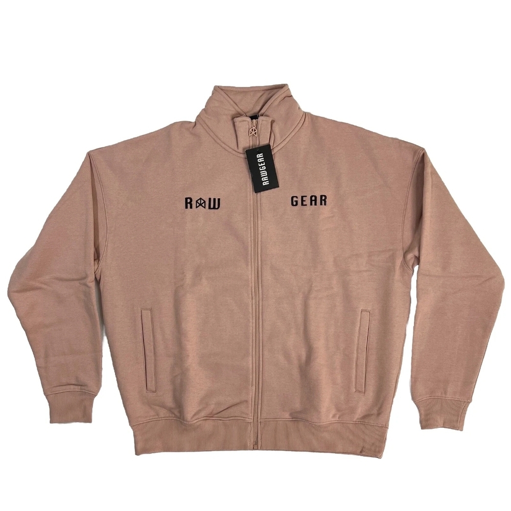Raw Gear Men's Zip-Up Sweater - Salmon